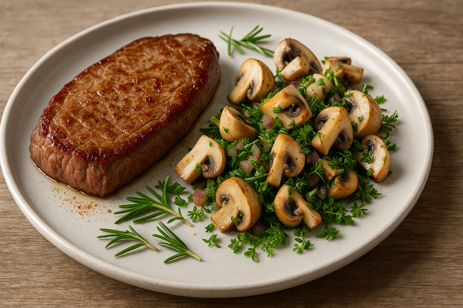 SanaSlank Entrecote met champignons en groene kruiden (3)