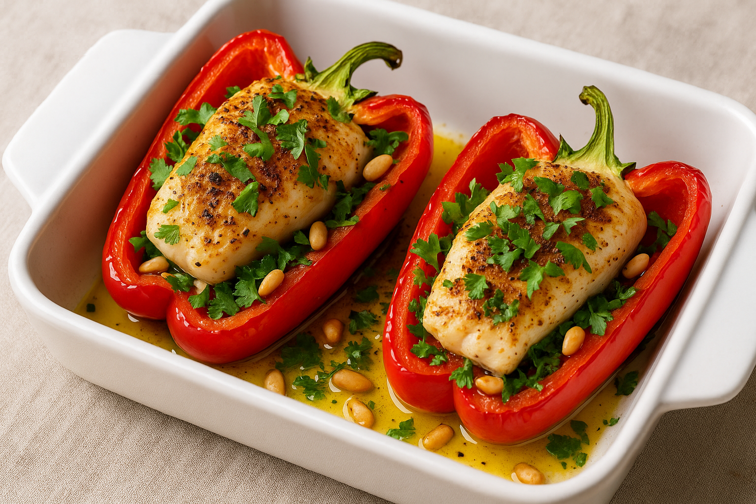 SanaSlank Paprika gevuld met zeeduivel (20)