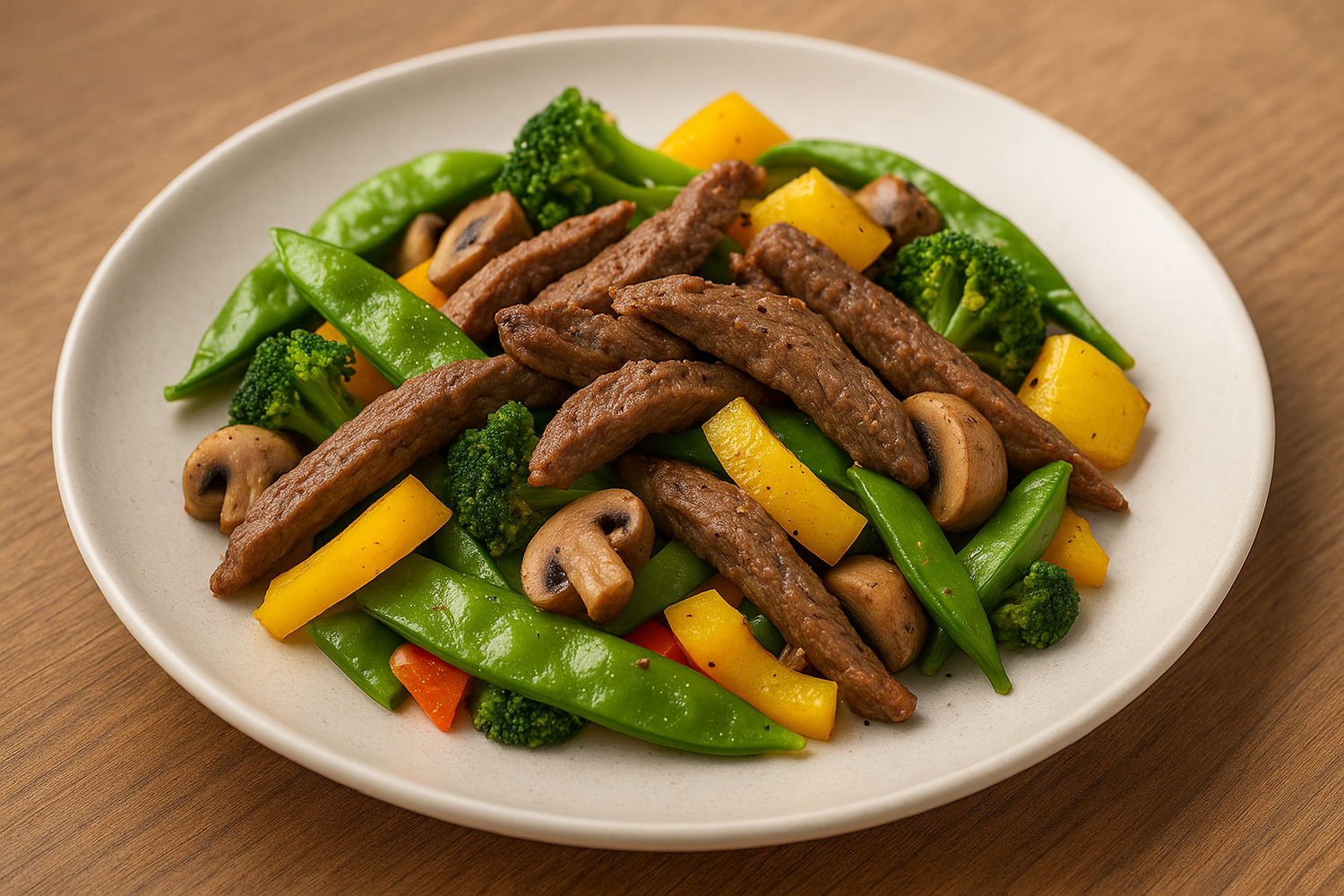 SanaSlank Pittige runderreepjes met gemengde groenten (5)