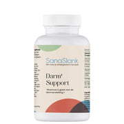 SanaSlank darm Support pot met label vermelding Psyllium Rhamnus en Lactospore probiotica