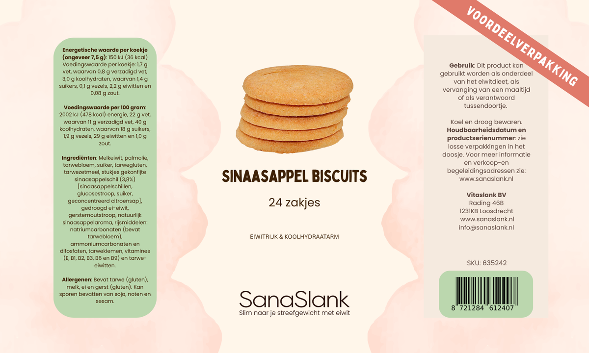 SanaSlank Protein-Kekse – Schokoladenkugeln XXL (24 Beutel)