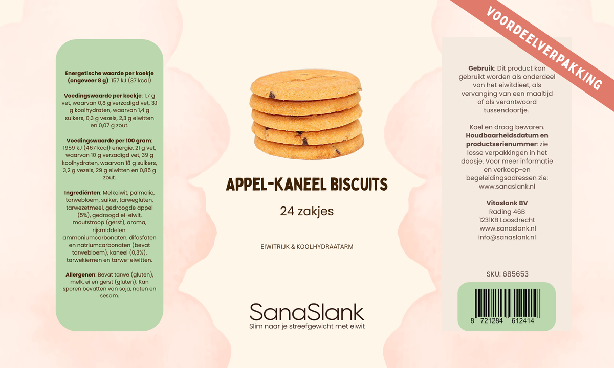 SanaSlank Protein-Kekse – Schokoladenkugeln XXL (24 Beutel)