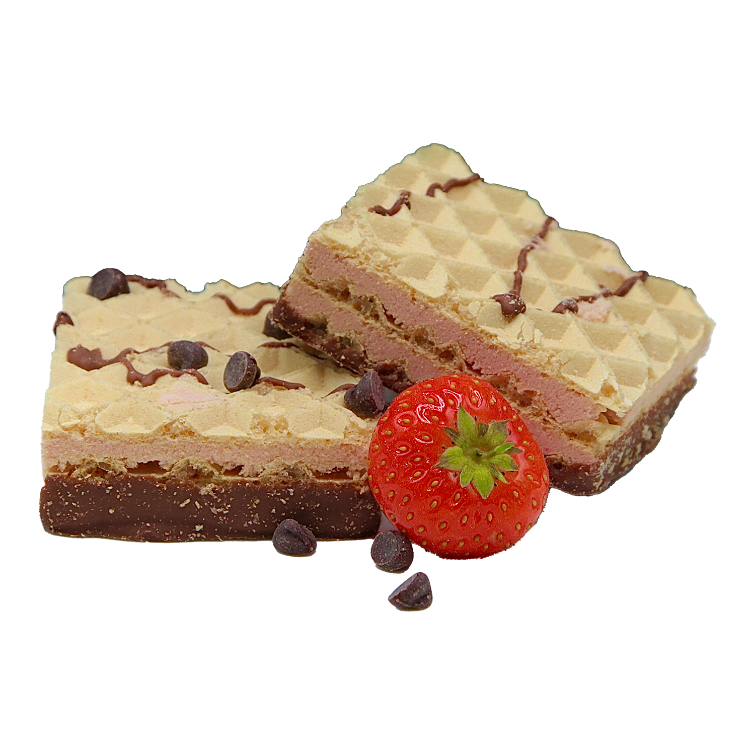 SanaSlank eiwitwafel aardbei 4 zakjes knapperige eiwitrijke wafels met aardbeiensmaak