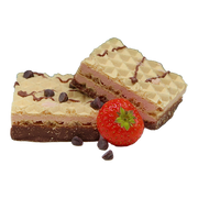 SanaSlank eiwitwafel aardbei 4 zakjes knapperige eiwitrijke wafels met aardbeiensmaak