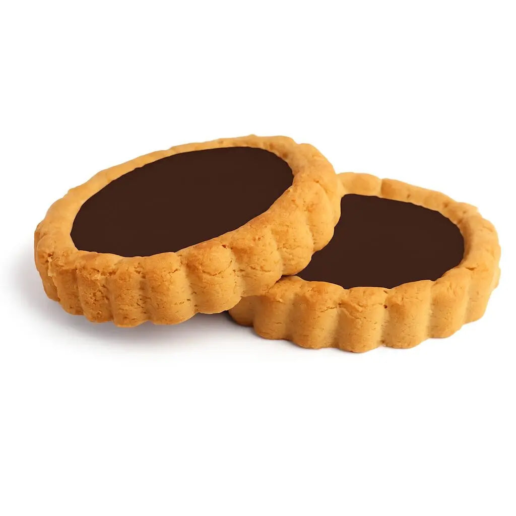 SanaSlank chocolade-hazelnoot tartlets verpakking 4 zakjes met romige vulling en luchtige biscuitbasis