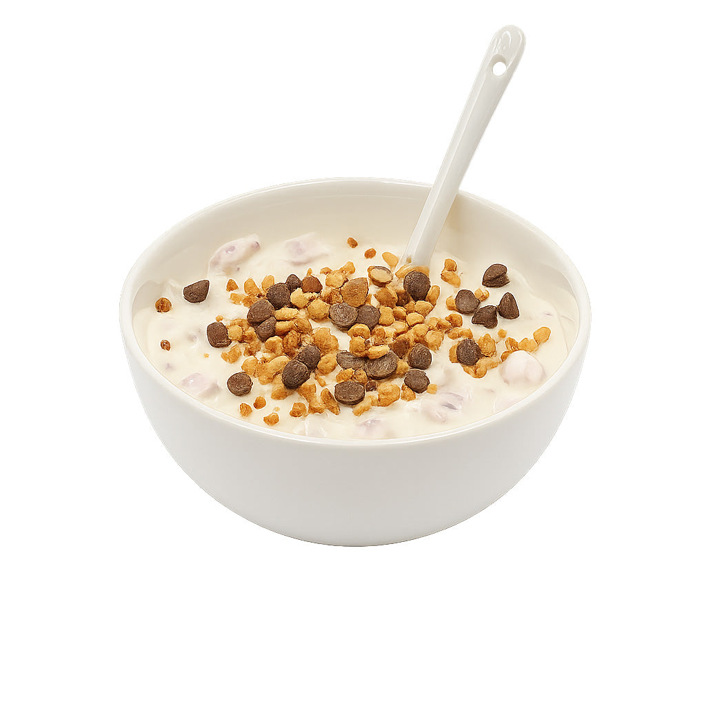 Sanaslank Muesli Chocolade Karamel 5 zakjes hoog eiwit vegan palmolievrij met soja-eiwitcrispies