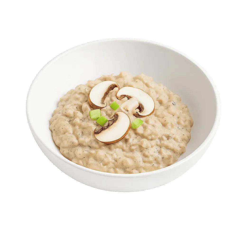 SanaSlank Mushroom Risotto 5 zakjes verpakking label glutenvrij palmolievrij eiwitrijk