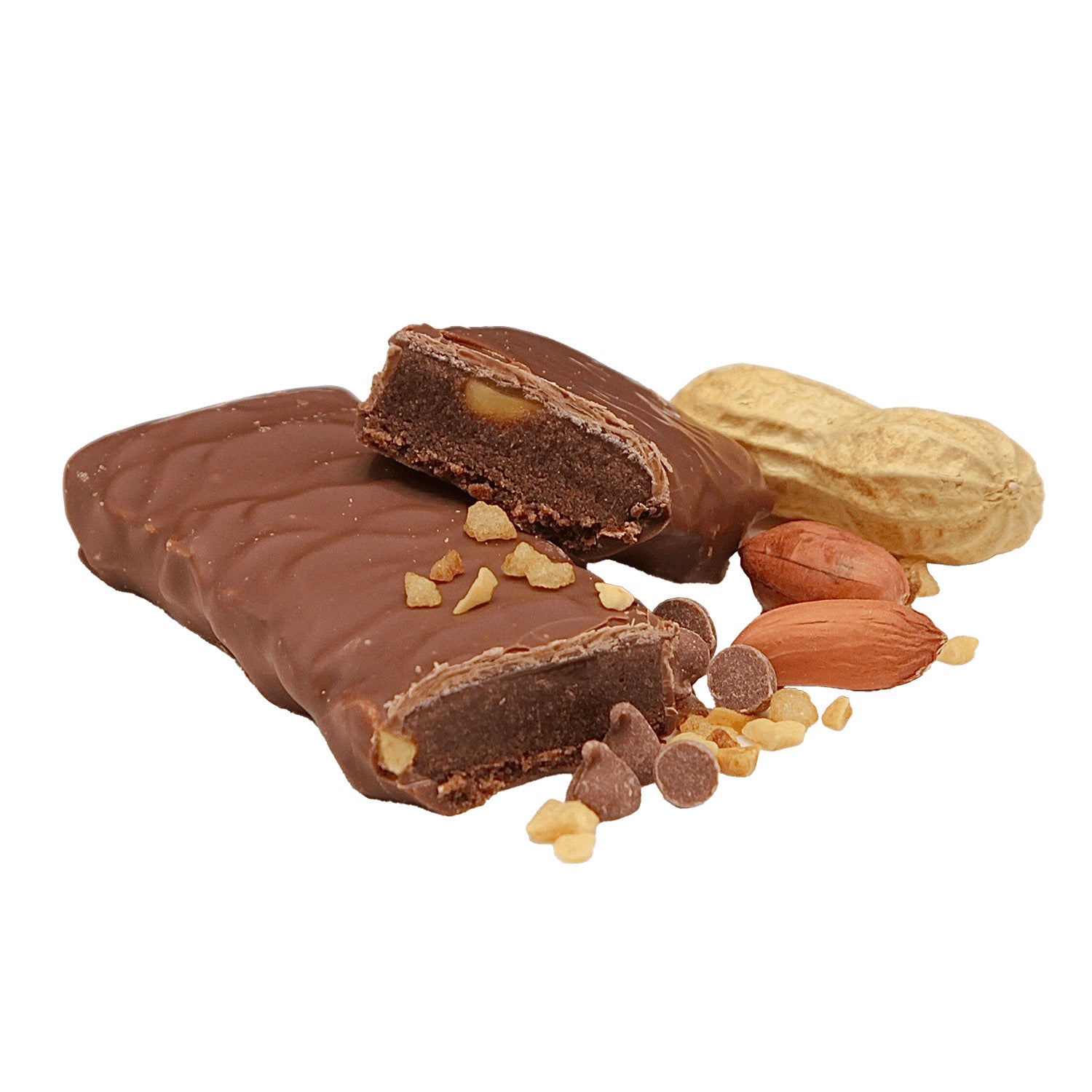 SanaSlank Schoko-Karamell-Erdnussriegel – Reich an Protein und Ballaststoffen (7 Stück)