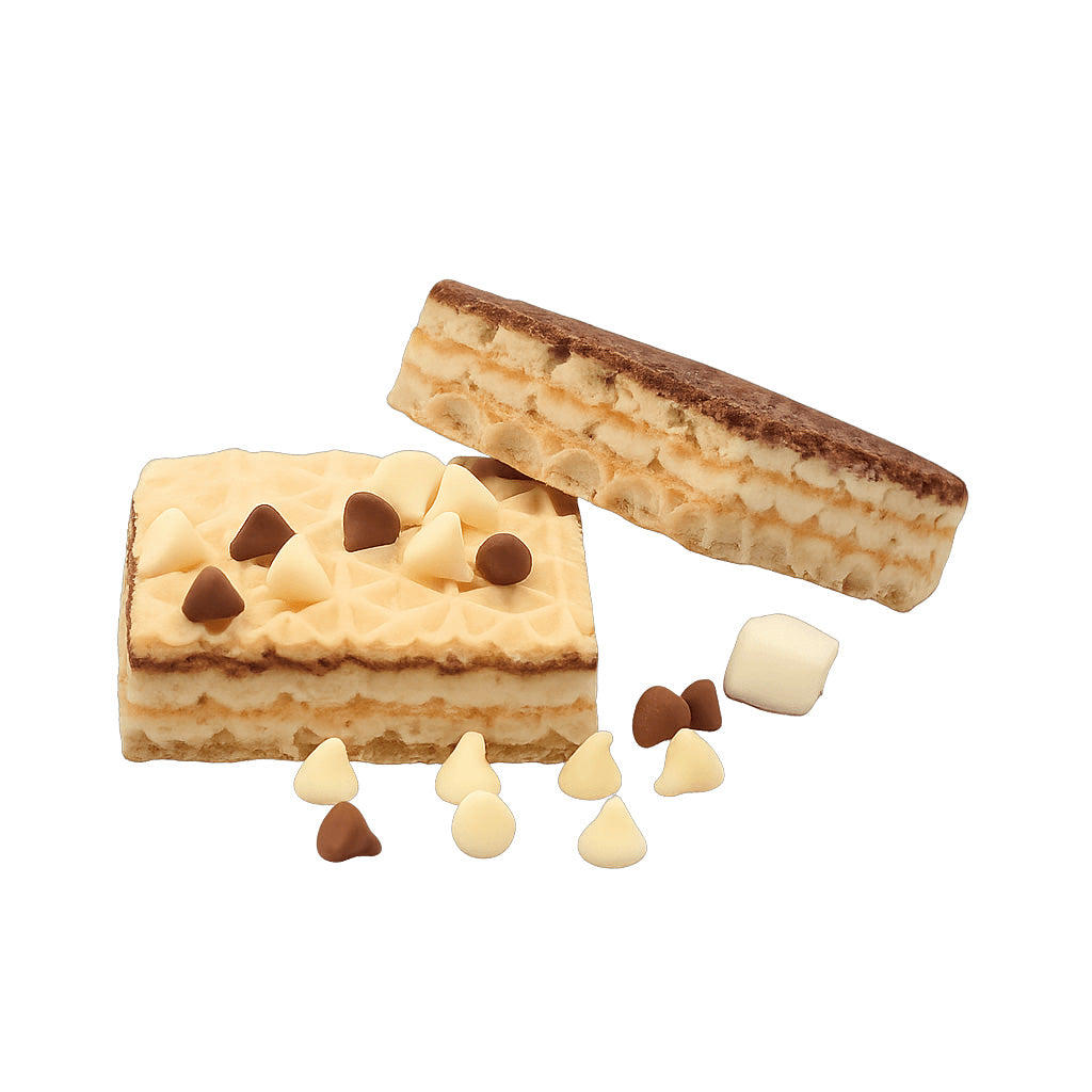 SanaSlank Wafel Witte Chocolade 2 wafels (41,1 g) per zakje romige crème en witte chocoladecoating