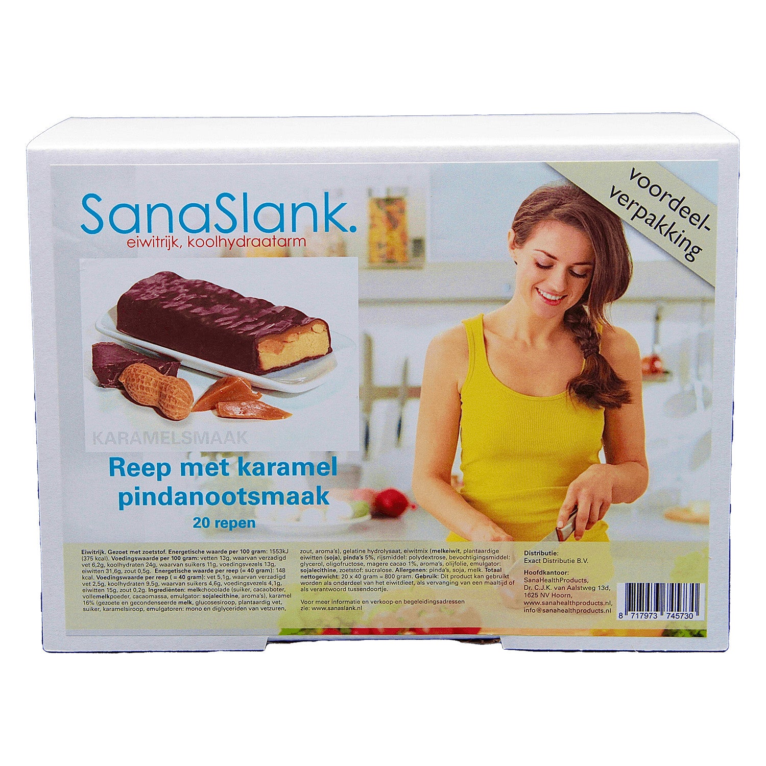 Sanaslank XXL Riegel Erdnuss mit Karamellgeschmack (20 Riegel)